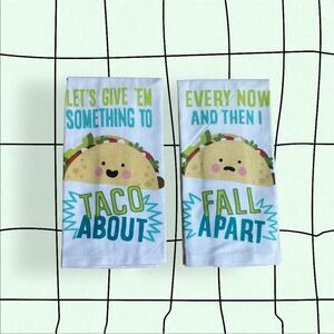 Two Taco Kitchen Towels New